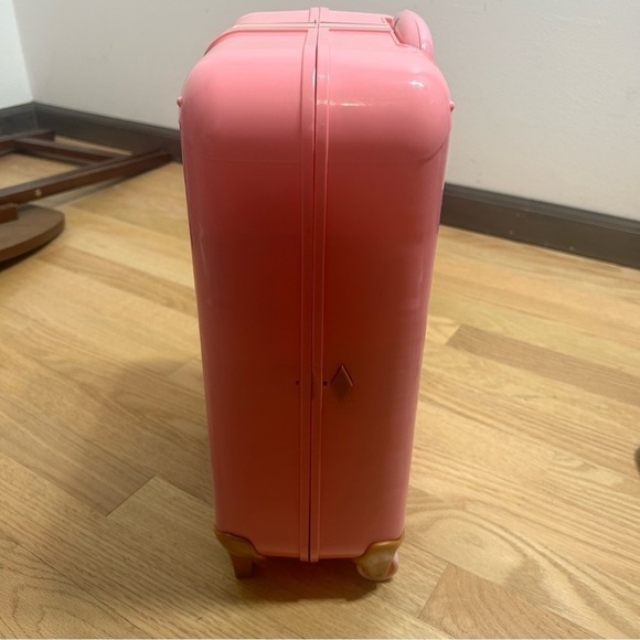 Disney Princess Plastic Suitcase Storage Wheels Pink Kids - Picture 3 of 9